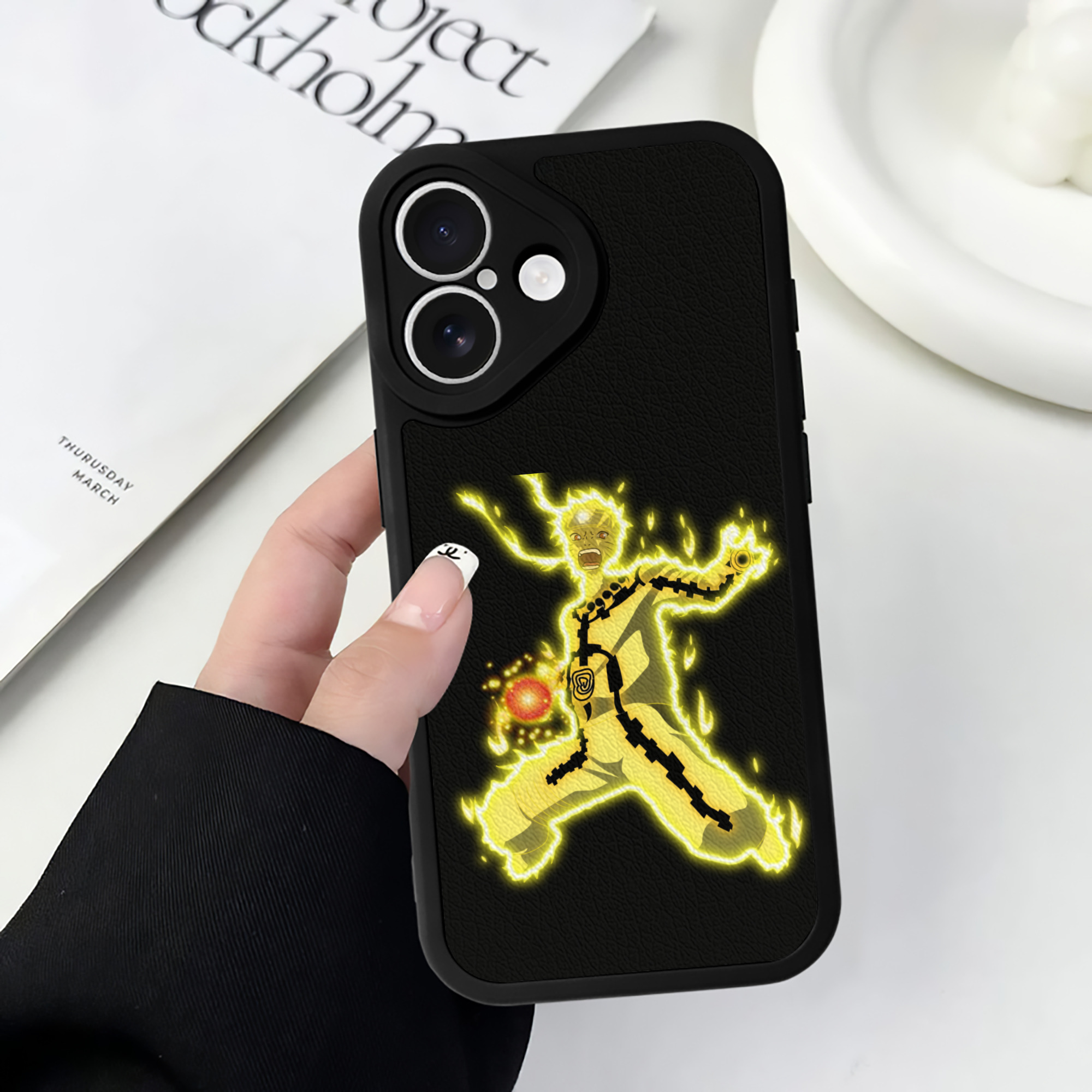 （画像用） NARUTO -ナルト- うずまき ナルト Uzumaki Naruto 【iPhone 16シリーズ対応】シリコンスマホケース（レザー調） 材質：シリコン